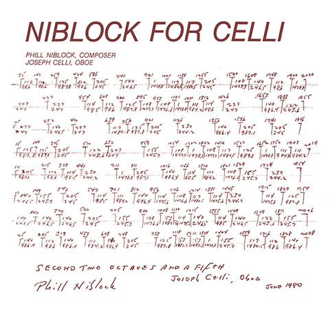 Phill Niblock - Niblock For Celli / Celli Plays Niblock LP